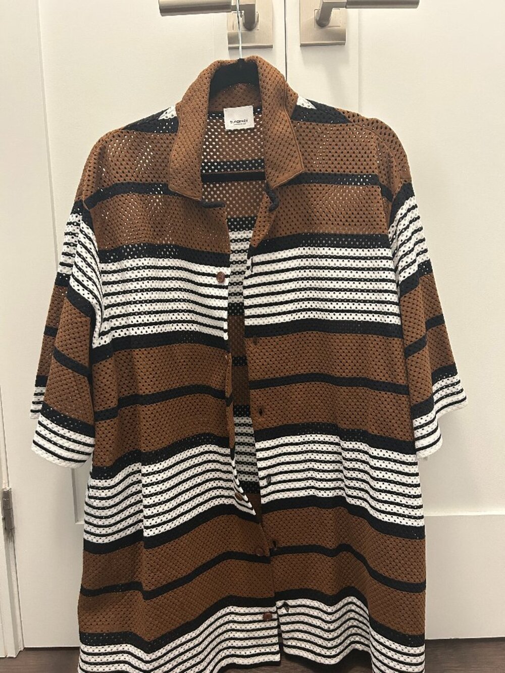 Burberry - Men's Striped Mesh Button Up (XXXL)